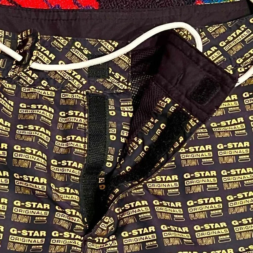 Mens G-STAR Raw Jordan Black Swim Shorts / Size XL
